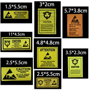 

2.5*5.5cm 2.5x5.5cm 3*2 3x2cm Electrostatic Sensitive Device ESD Anti Static Caution Attention Warn Self-Adhesive Sticker Label