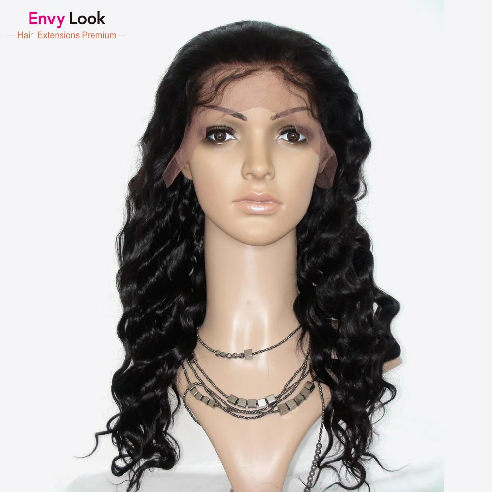 Натуральный цвет 13*4 аппарат для глубоких волн Envy Look парик из человеческих волос