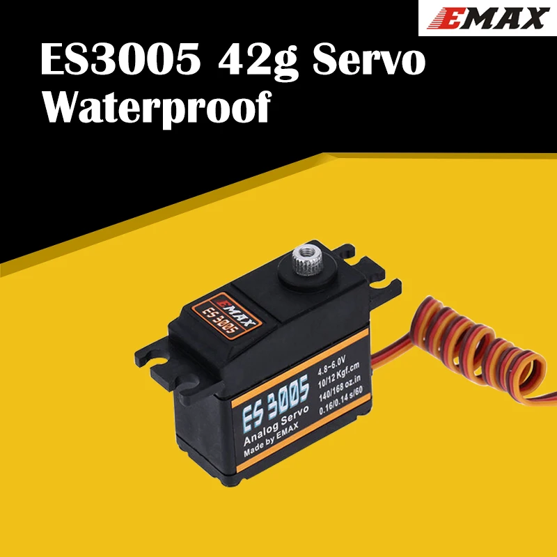 EMAX 42g ES3005 металлическая Шестерня Аналоговый сервопривод 0 14 сек для RC самолета