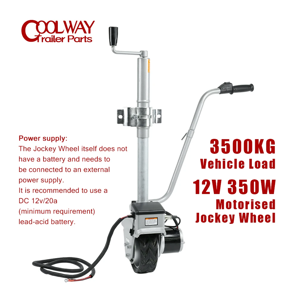 350W 12V Motorized Trailer Jack Caravan RV Boat Camper Mover Dolly Jockey Wheel Parts Accessories