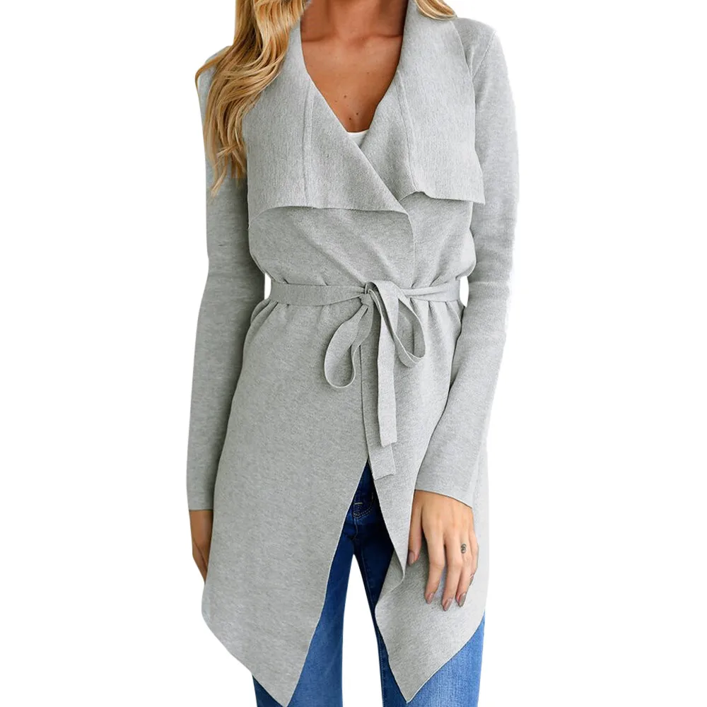Jaycosin Fashion Women Winter Warm Open Front Jacket Pockets Coat Stylish Long Sleeve Comfortable Cardigan Jacket Coat 24#4
