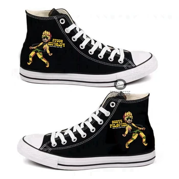 

Anime game JoJo's Bizarre Adventure Cosplay fashion casual High help canvas shoes Cos personality hip hop student shoes