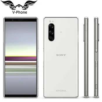 Перейти на Алиэкспресс и купить Sony Xperia 5 J9210 мобильный телефон с двумя sim-картами 6 ГБ 128 ГБ Восьмиядерный процессор Snapdragon 855 6,1 дюйм1080x2520 12 МП Тройная камера Android телефон
