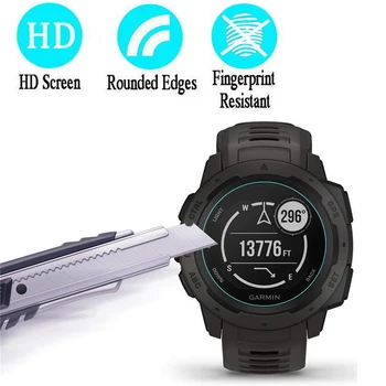 

Tempered Glass Film Watch Screen Protector for Garmin Instinct Smart Watch Accessories Anti-fingerprint Resistance to friction
