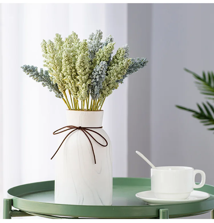 JAROWN Artificial Spikelet Flower Grass DIY Wedding Bouquet Home Decoration Fake Flowers Arrangement Flower Material Yonago (10)