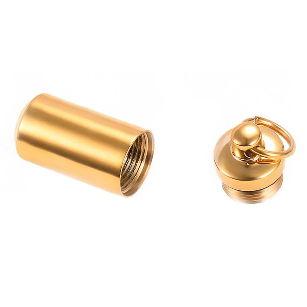 Fashion Memorial Necklace Cylinder Cremation Jewelry Eternity Ashes Urn Keepsake Pendant for Men Women