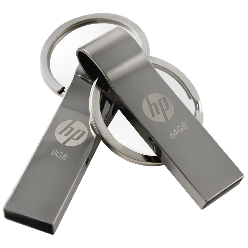 Оригинальный металлический флеш накопитель HP объемом 64 ГБ 32 16 8 USB 2 0 карта памяти