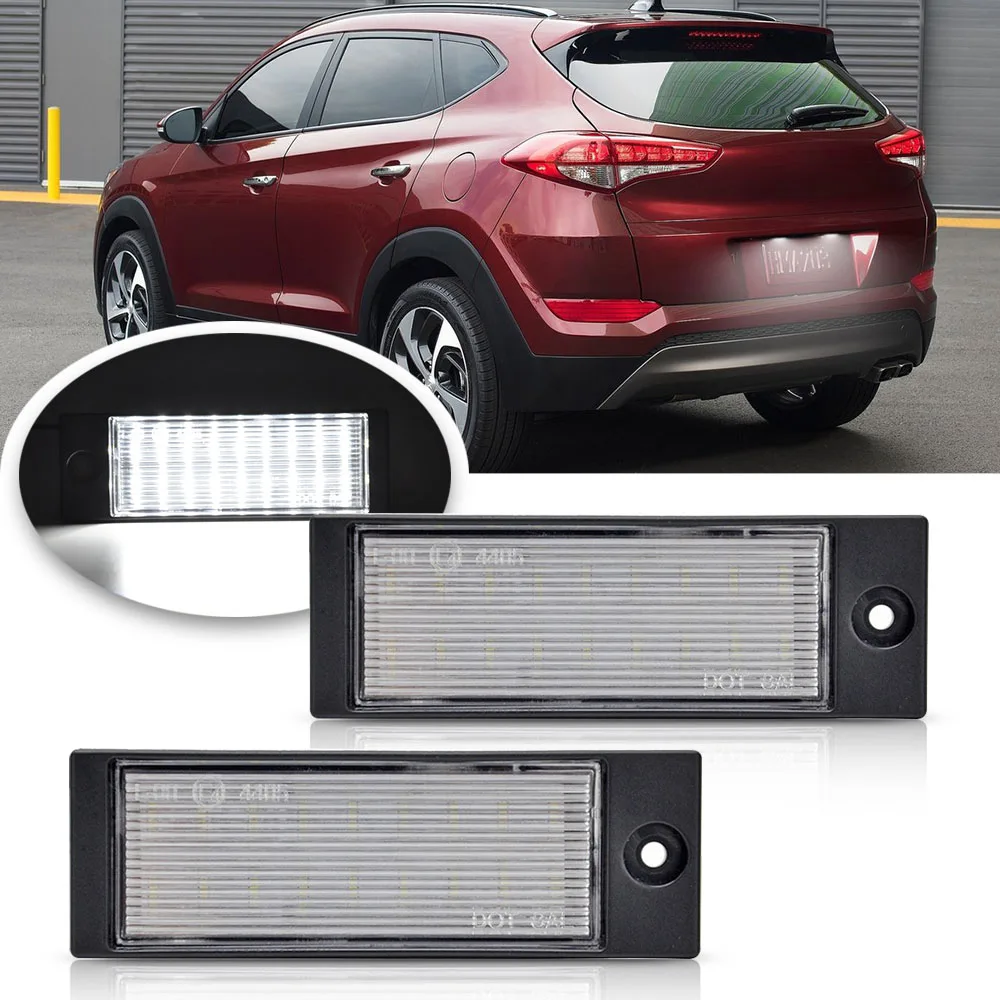 2pcs Led License Number Plate Light For Kia Xceed 2020 For Kia Forte Sedan 2019up For Hyundai