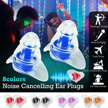 

1 Pair Waterproof Solid Silicone Ear Plugs Sleep Anti-Noise Earplug Noise Cancelling For Sport Swimming Sleeping Noise Reduction