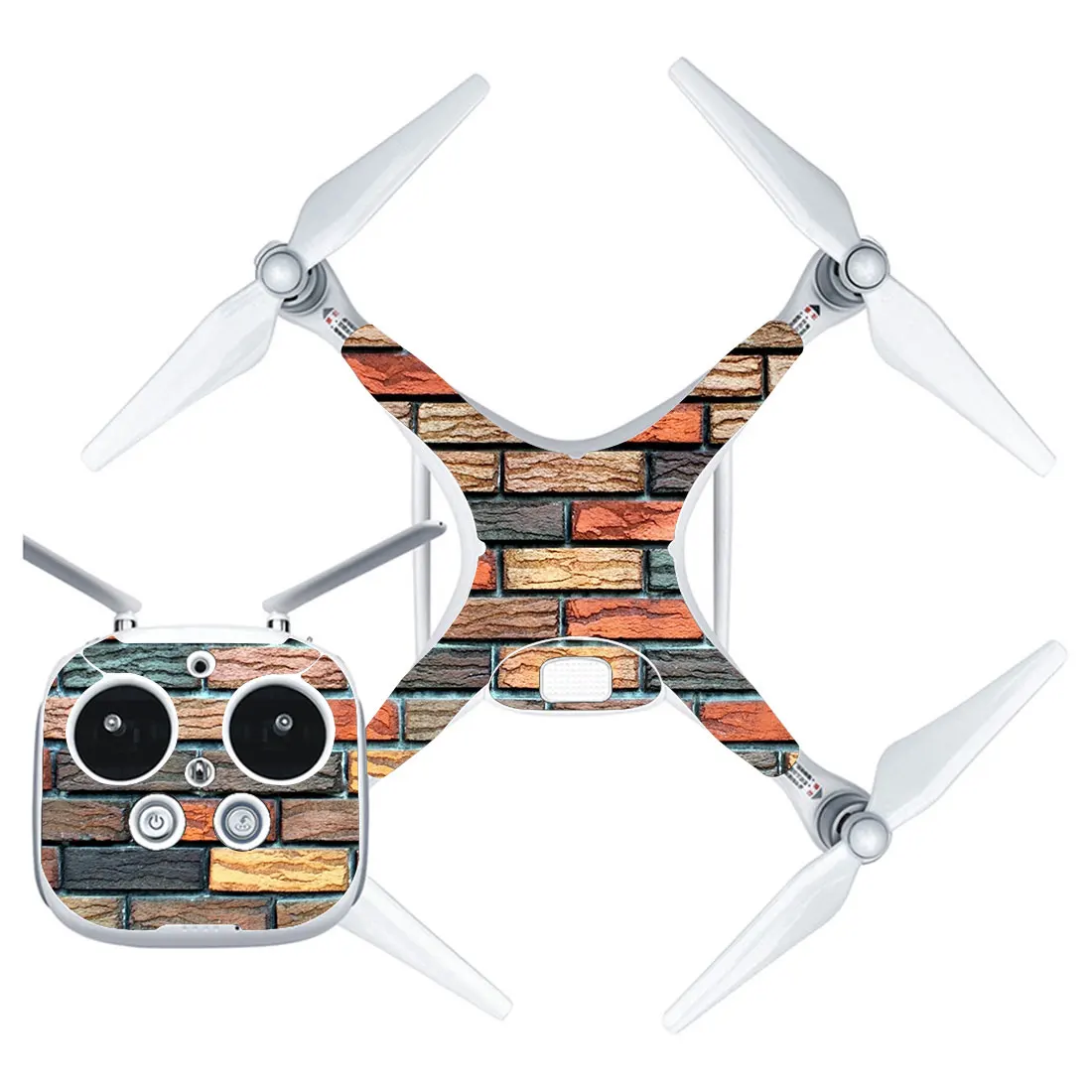 

Brick Wall Style Vinyl Skin Sticker for DJI Phantom 4 Drone And Remote Controller 0059