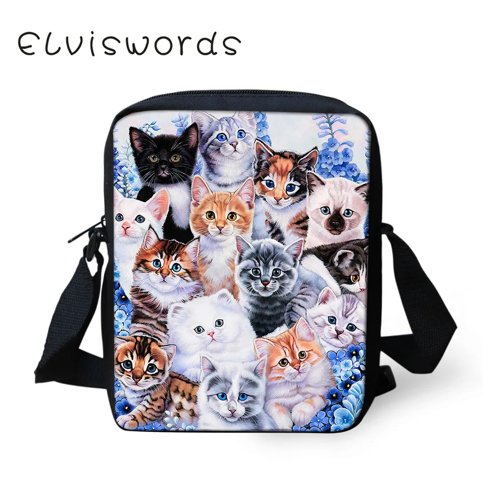Детские сумки-мессенджеры ELVISWORDS милые сумки для мальчиков и девочек с принтом в