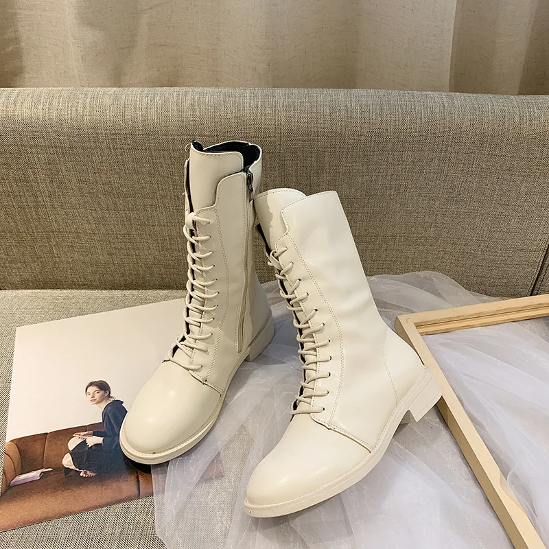 

Autumn Sub-Women's Boots Women's Autumn Wind Boots Martin Winter 2019 England New Style Versatile plus Velvet Online Celebrity T