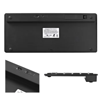 

Ultra-slim Wireless Keyboard Bluetooth 3.0 for Apple iPad/iPhone Series/MacBook/Samsung Phones/PC Computer KQS8