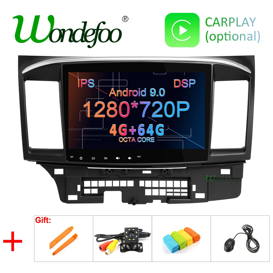 Excellent 10.1" DSP IPS screen RAM 4G 64G Android 9.0 2 din GPS For MITSUBISHI LANCER radio navigation stereo receiver no DVD PLAYER 0