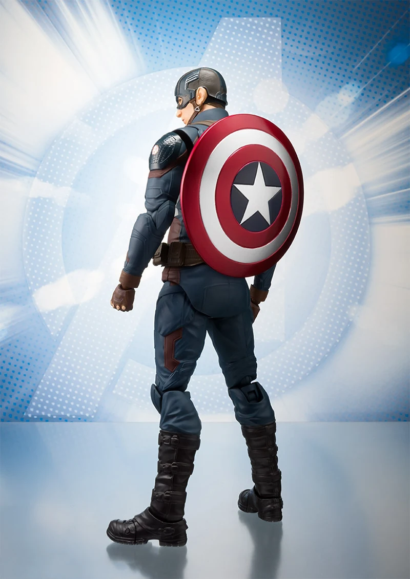 SHF Мстители Капитан гражданская война Стив ПВХ фигурка игрушка кукла