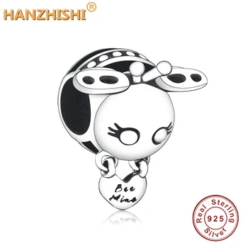 

2020 New Spring Collection Bee Mine Charm 925 Sterling silver Beads fit Original Fine Charm Bracelets DIY For Women Jewelry