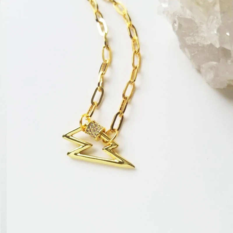 punk gold color short necklace handmade beautiful luxurious pendant buckle neck decoration jewelry for women man charm choker