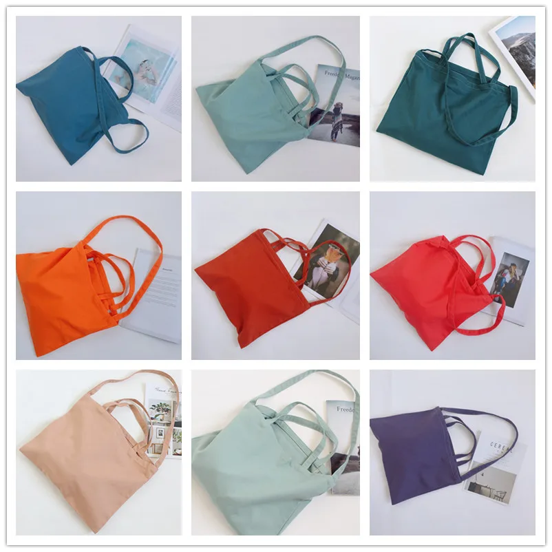

Three Zones Cross Solid Color Crossover Shoulder Bag/hand Bag Canvas Bag Cotton Linen Environmentally Friendly Cloth Bag Literat