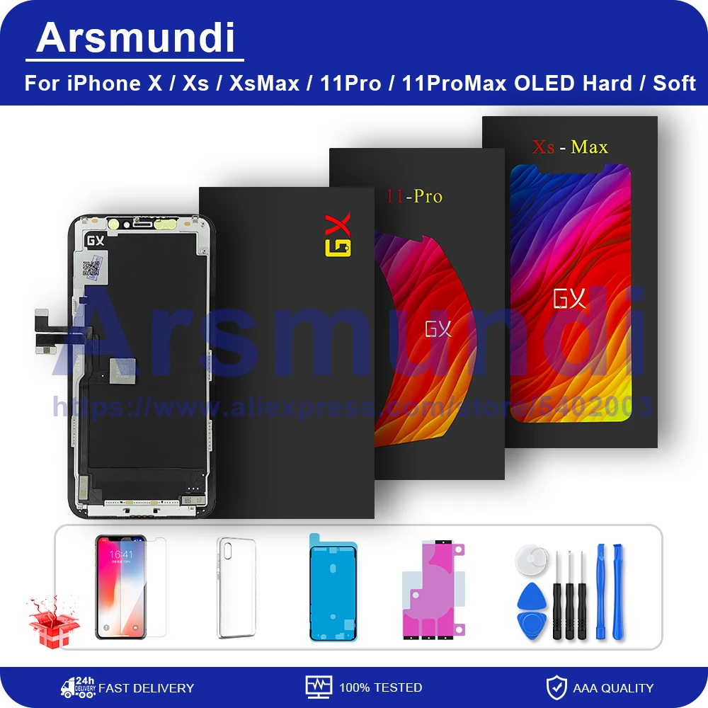ЖК-дисплей GX для iPhone X Xs Max 11Pro жесткий дигитайзер с сенсорным экраном в сборе