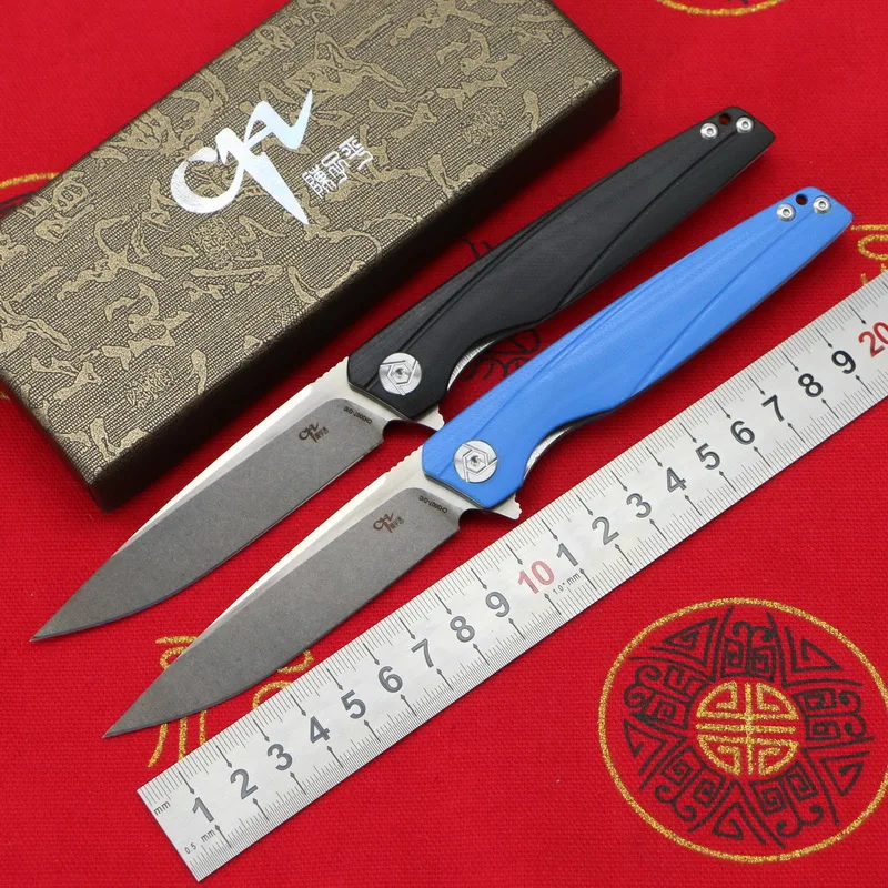 

CH CH3007-G10 High Quality Flipper folding knife D2 blade G10 handle Outdoor camping hunting pocke fruit knives EDC tools