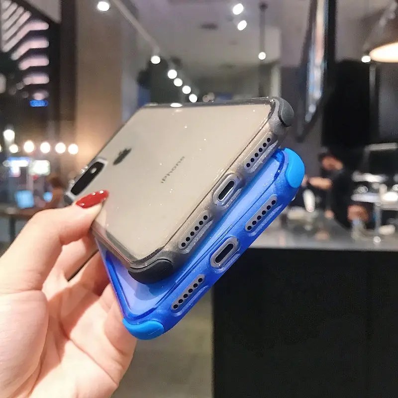 Прозрачный блестящий порошковый чехол для телефона iPhone 11 Pro XR X XS Max 8 7 6 6S Plus Мягкий ТПУ противоударный Блестящий задний Чехол