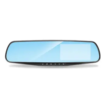 

4.3\" 1080P Dual Lens Rear View Camera + Car DVR Mirror Dash Cam Recorder Kits E7CA