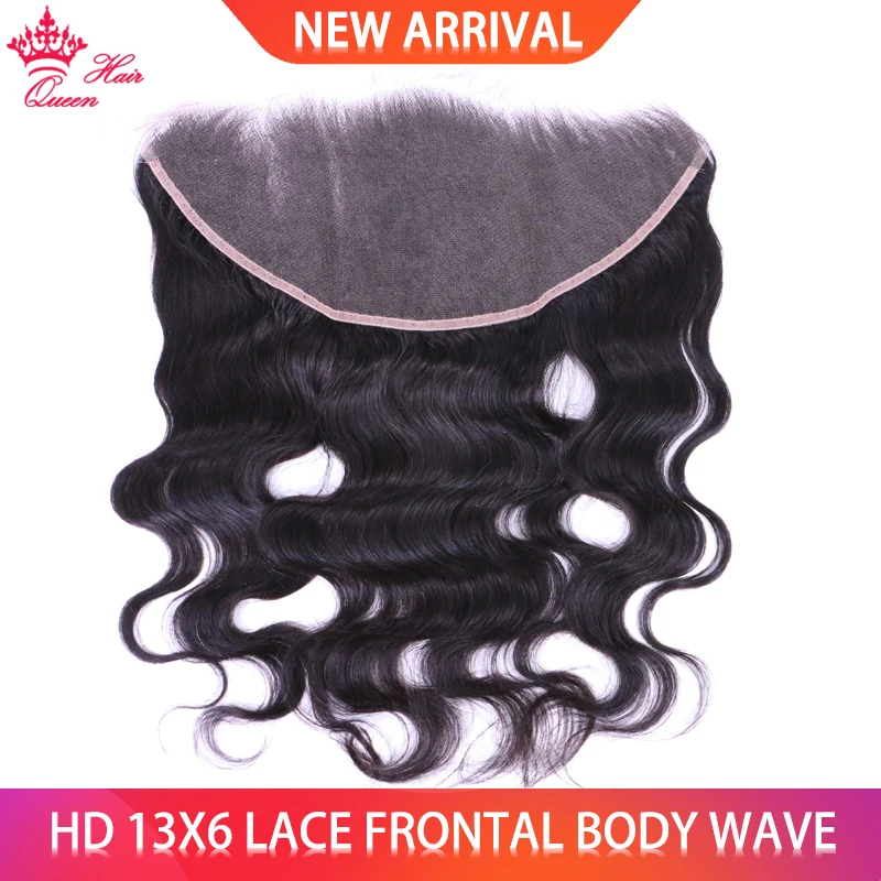 Invisible HD 13x6 Frontal Brazilian Body Wave Lace Pre Plucked Closure 100% Human Hair Transparent Queen | Шиньоны и парики