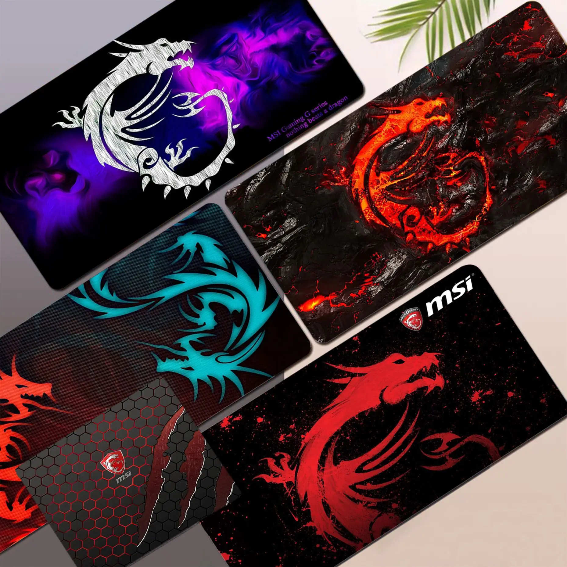 Большой/маленький силиконовый коврик для мыши MSI Dragon с логотипом под заказ