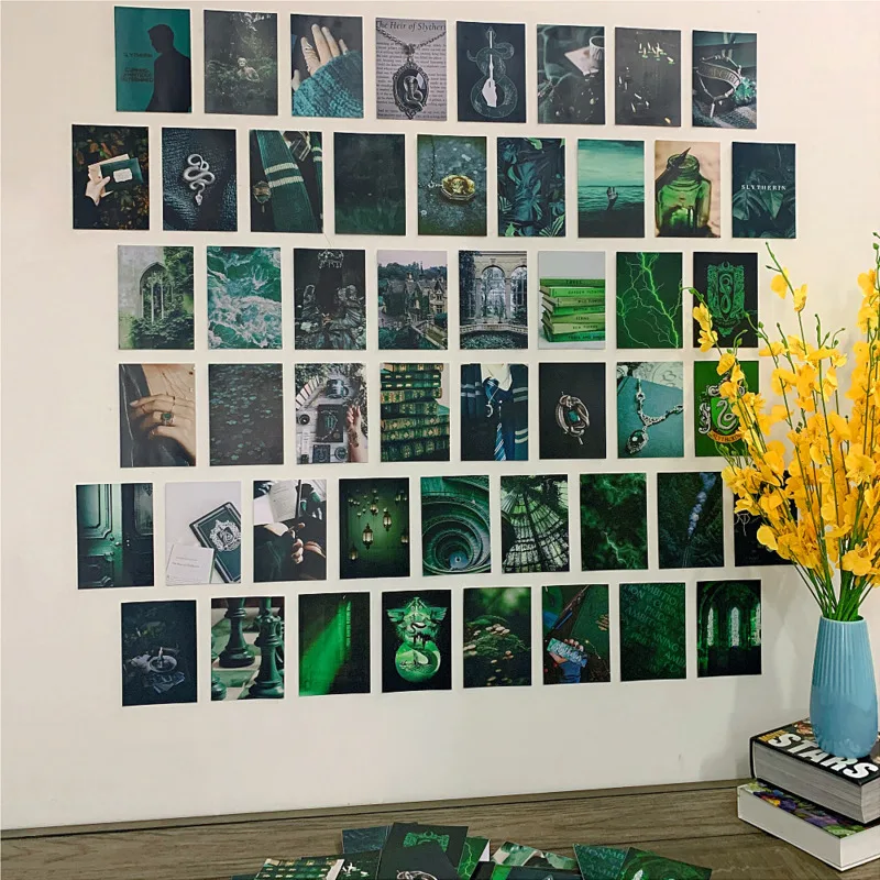 50 Sheets ​Ins Nordic Color Aesthetics Decorative Card Photo Props Diy Background Poster Wall Sticker Double Sided Postcard