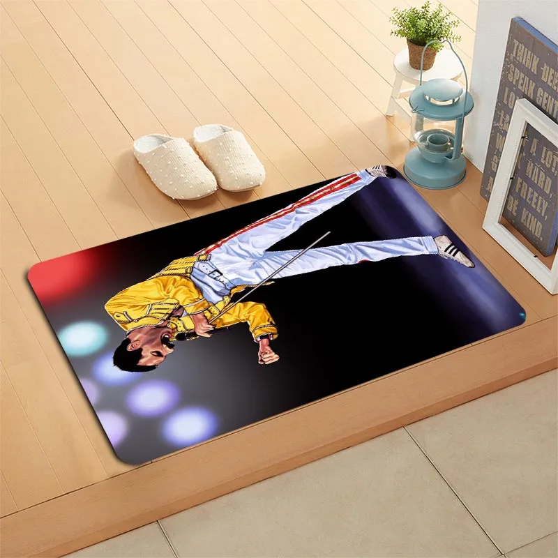 Пользовательские Freddie Mercury коврик пол/ванна/кухня/пляж фланель губка ткань 3D печатных мохнатые украшения для спальни - Цвет: 16