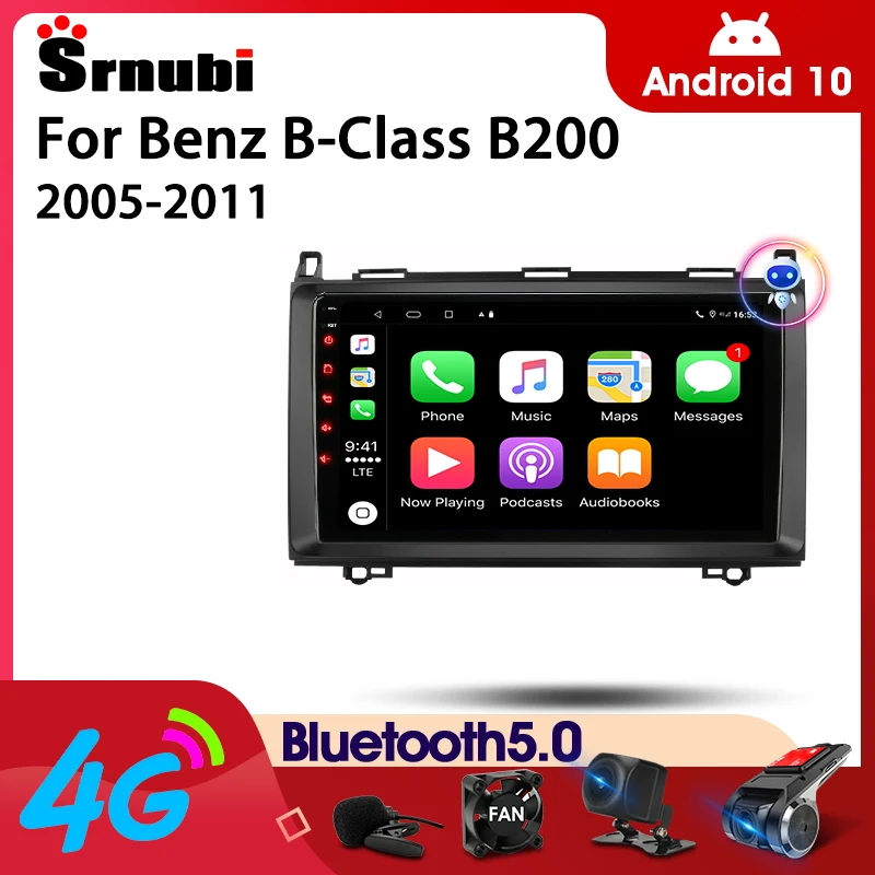 Srnubi Android 10 автомобильное радио для Benz B-Class B200 2005-2011 мультимедийный видеоплеер 2 Din