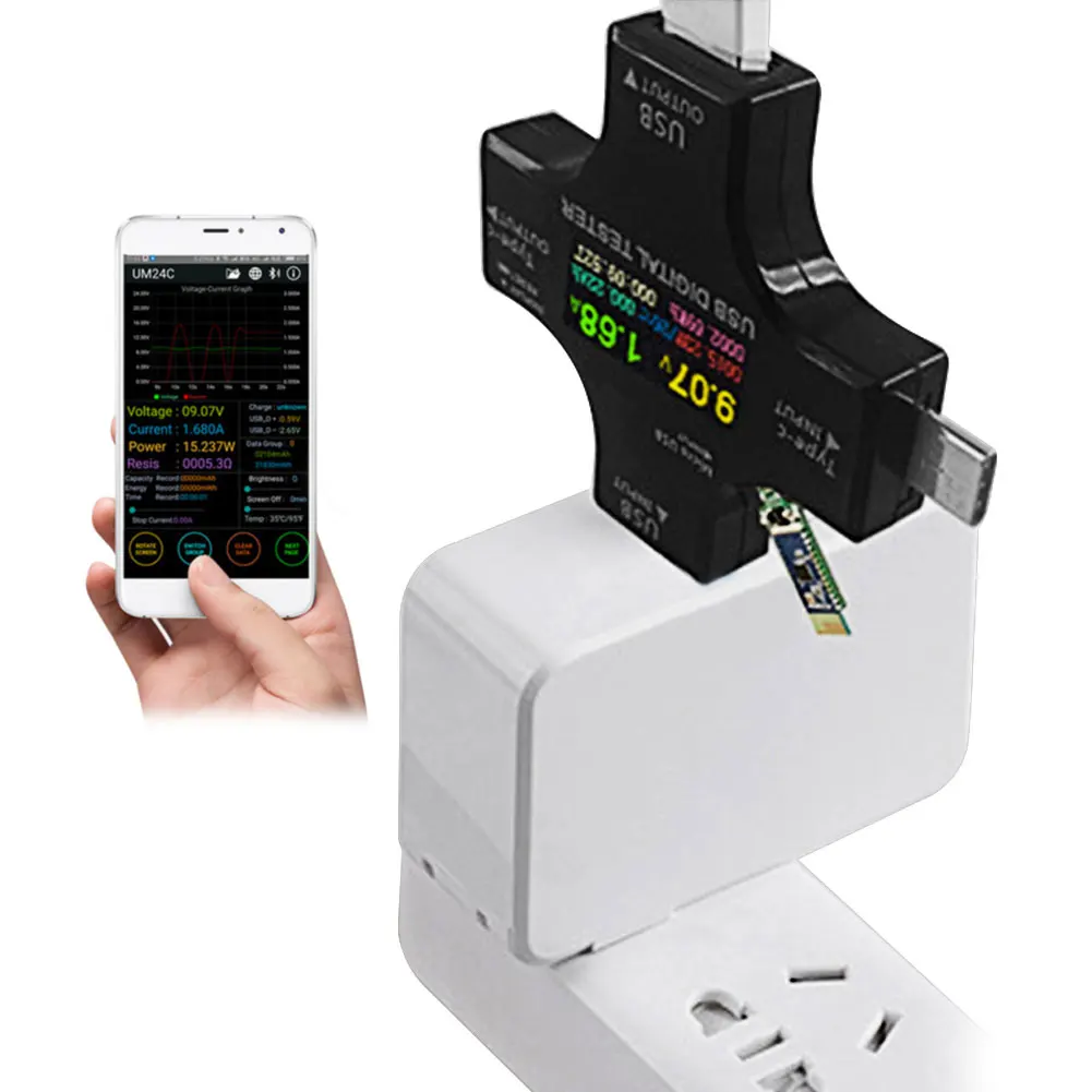 Тестеры USB Amp измерительное устройство напряжения DC детектор ЖК-вольтметр мультиметр мощность цифровой тип-c Pd