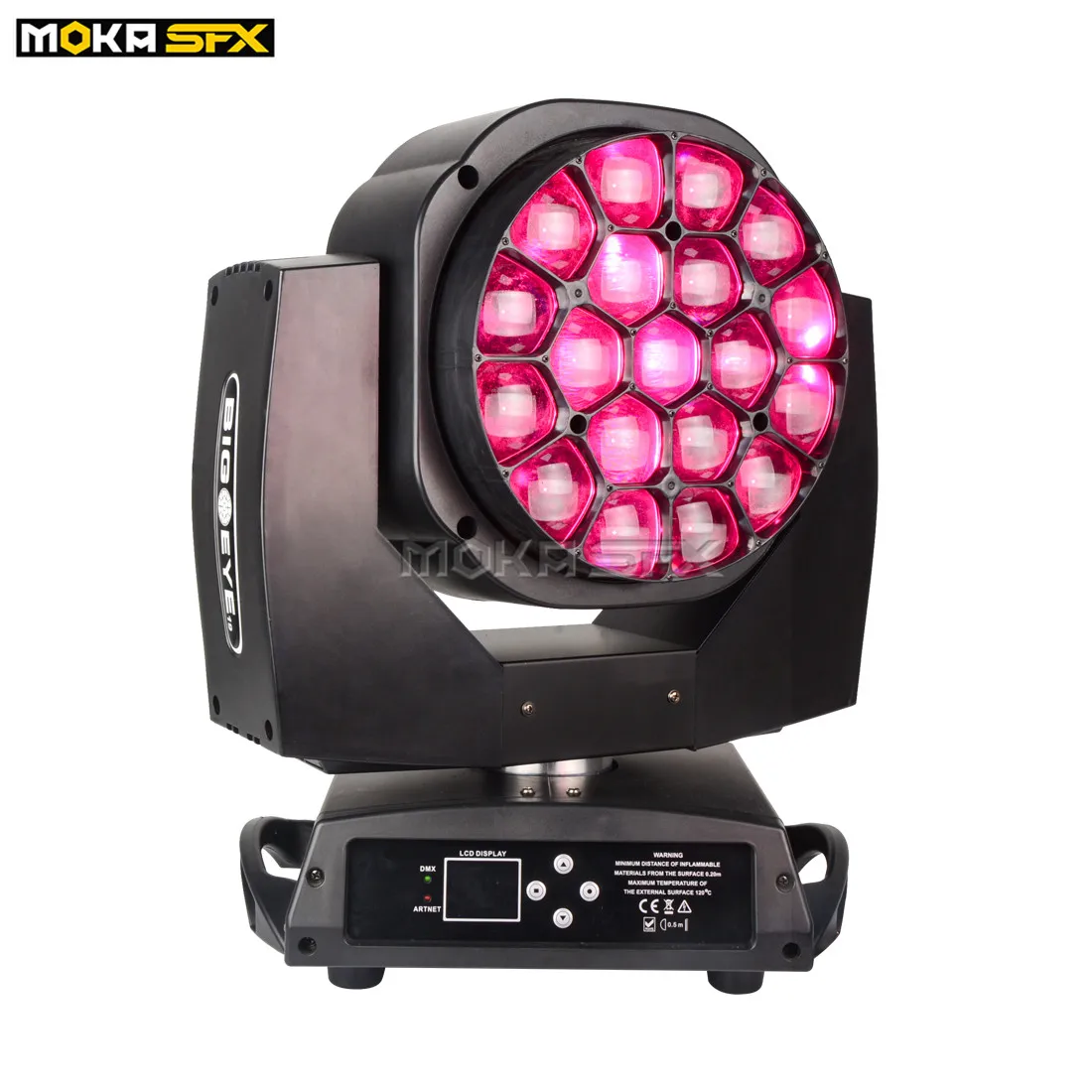 

DJ Moving Head светильник s Sharpie луч движущаяся лампа 19x1 5 Вт глаза пчел промывочный светильник RGBW 4в1 для Perfessional сцены DJ события