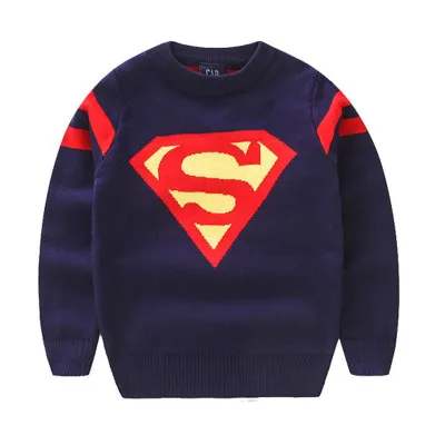 Детские вязаные свитера для мальчиков и девочек; зимняя детская одежда; свитер; хлопковые пуловеры с круглым вырезом