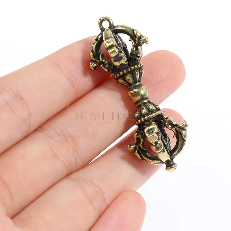 1PC Nepal Tibetan Handcraft Buddhist Vajra Pestle Copper Crafts Mini Key Ornaments | Дом и сад