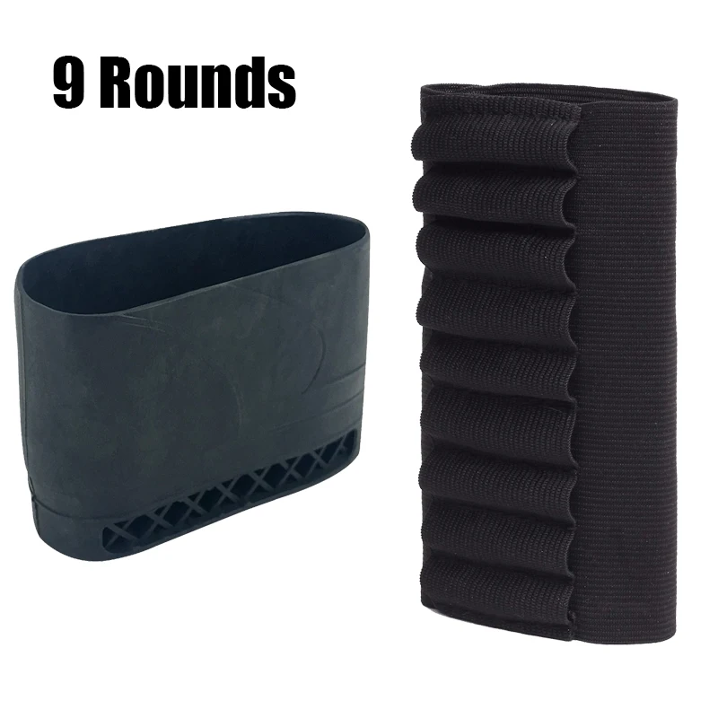 9 rounds Тактический 12GA 20GA пистолет приклад битва патронташ 5/8/9 круглых и винтовка пистолет приклад анти-скольжения затыльник Принадлежности для охоты - Цвет: 9 rounds