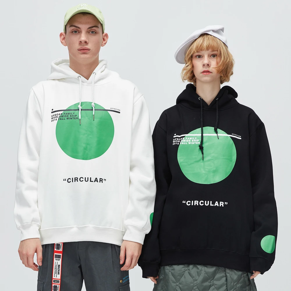 OSCN7 High Street Print Fleece Hooded Sweatshirt Woman Fall Streetwear Plus Velvet Oversize Hoodies Womans 930
