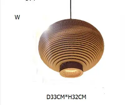 Бумажный кулон соты огни картон персонализированные гостиная ресторан кафе магазин одежды подвесные светильники LW03111113 - Цвет корпуса: W