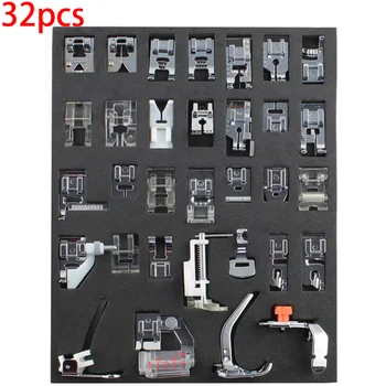 

32 PCS Home/Domestic Sewing Machine Feet Presser Sewing Machine Foot Sewing Accessories&Prop Kits For Brother Singer Janome HOT