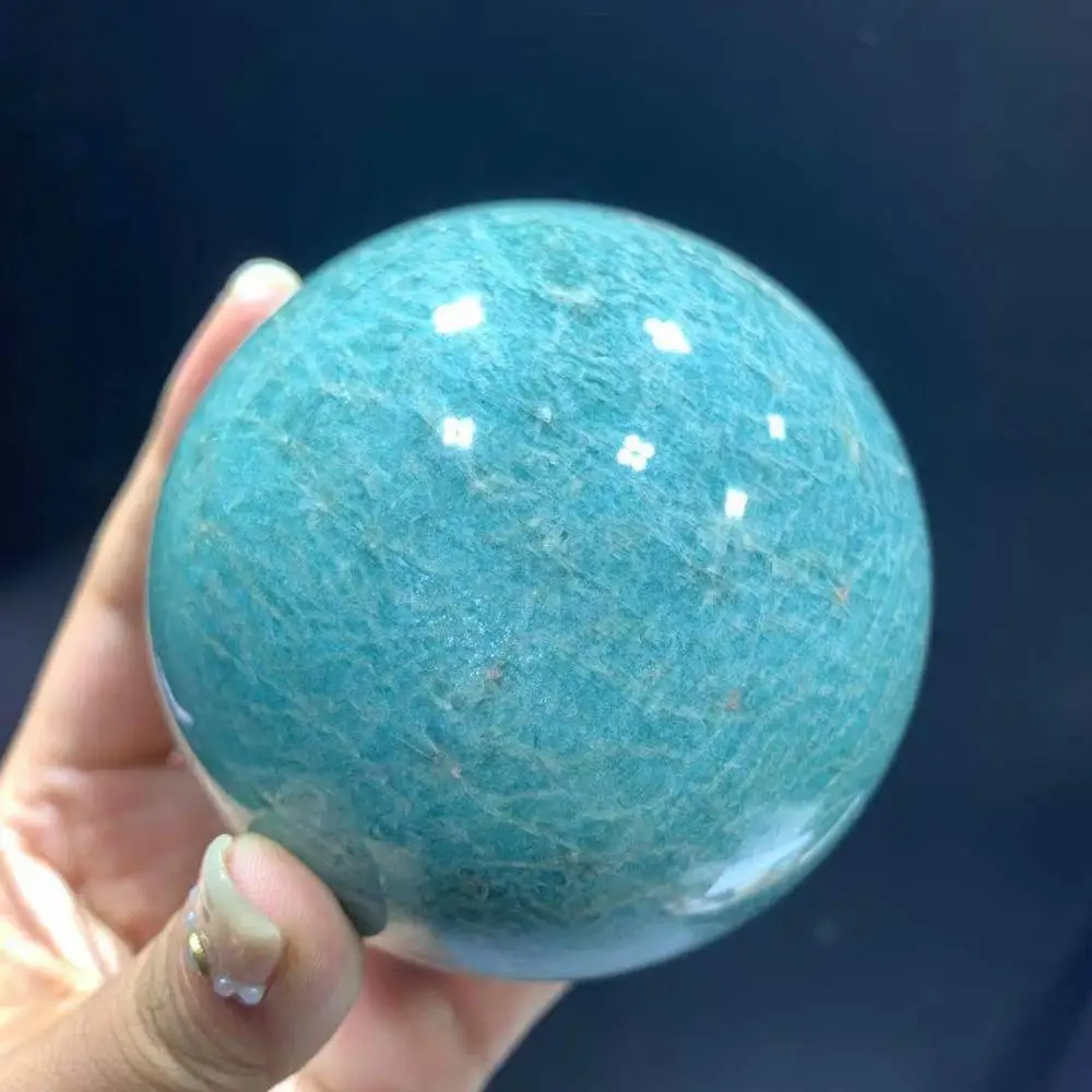 

80mm Natural Amazonite Crystal Sphere Crystal Ball Craft For Decoration