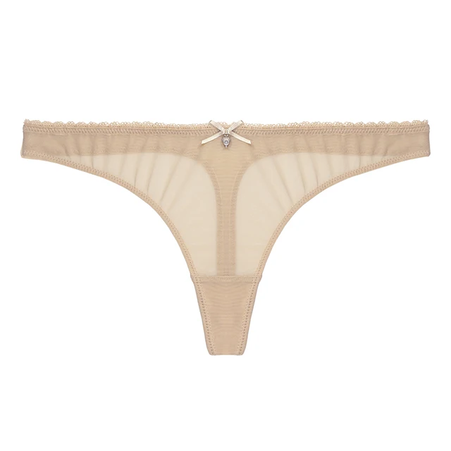 CYHWR Women's Sexy Sheer Panties Thong Mesh G-Strings Low Rise Brief Underwear, 3-Pack 5