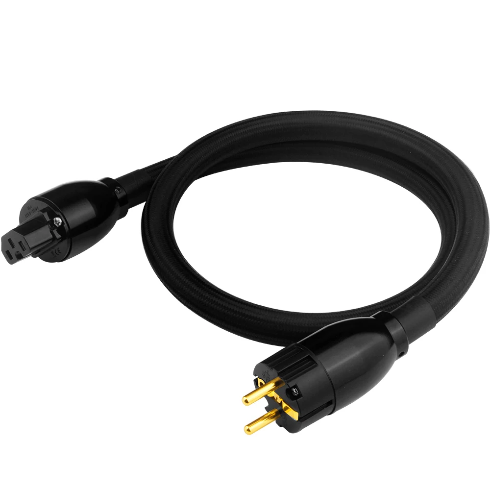Audiophiles US EU Schuko AU AC Netzteil Reines Kupfer HIFI Audio Stromkabel