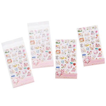 

6sheets/pack Cartoon Sticker Transparent Diary notebook Decoration Dog Sea Lion Account Stickers Scrapbooking