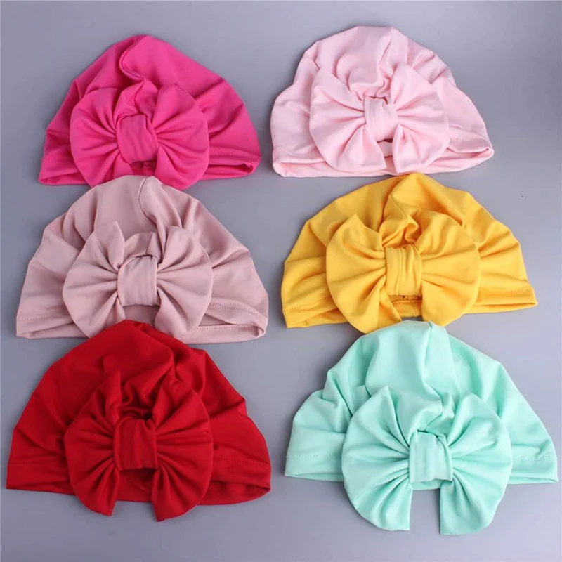 Baby Headbands Solid Cotton Turban Headband For Baby Girls Stretchy Beanie Hat Headwear Baby Hairband Faixa Cabelo Para Bebe