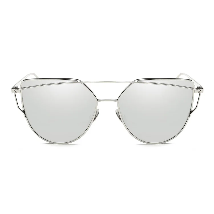 MADELINY, кошачий глаз, негабаритных размеров, женские солнцезащитные очки, мужские, Роскошные, фирменный дизайн, солнцезащитные очки, винтажное покрытие, светоотражающие очки, UV400, MA366 - Цвет линз: C7 Silver Mirror