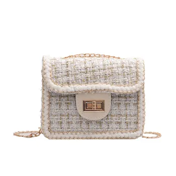 

Fashion Women' S Trend Woolen Large Capacity Bag Shoulder Bag Messenger Bag Travel Bag Personalized Wild Student Schoolbag 1202