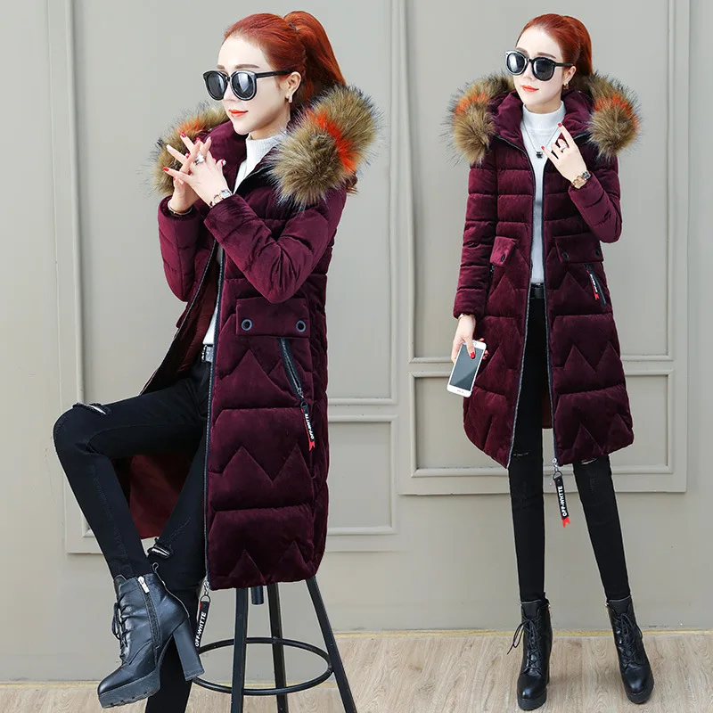 

Elegant Thick Cotton Coat WOMEN'S Dress Korean-style Loose-Fit 2019 Winter New Style Fashion Western Style Mid-length Hooded Cot