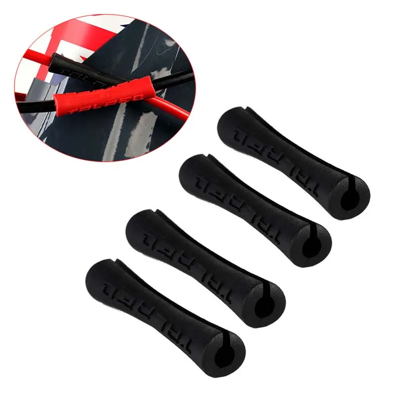 

4Pcs Bicycle Sleeve Rubber Cable Protector Red Black Ultralight Pipe Line Brake Shift MTB Bike Frame Cable Guides Protect BC0176