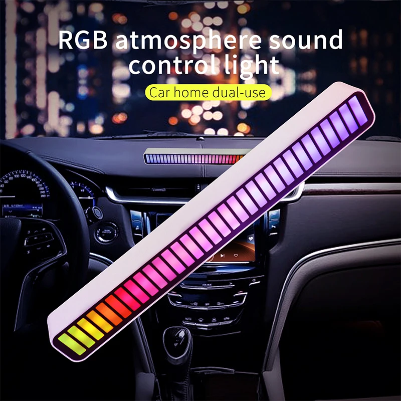 LED Rhythm Recognition Night Light RGB Music Audio Esports Table Lamp Atmosphere Light Home Decoration APP Party Volume Light cool night lights