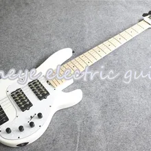 Suneye Глянцевая белая отделка электрическая бас гитара музыка человек морской скат стиль 6 струн бас гитара на заказ Гитарный комплект